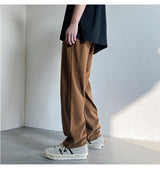4 colors drawstring corduroy pants men fashion cotton casual pants men streetwear hip hop loose straight pants mens trousers unique default style 3749