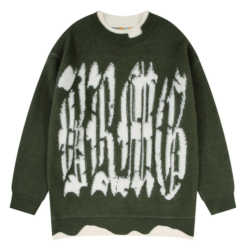 mens sweater fashion patchwork fake two pieces streetwear hip hop knitted sweaters pullover casual cotton sweater unisex clothes - urban fashion pullover, trendy hip hop fashion hoodie, bold artwork streetwear hoodie