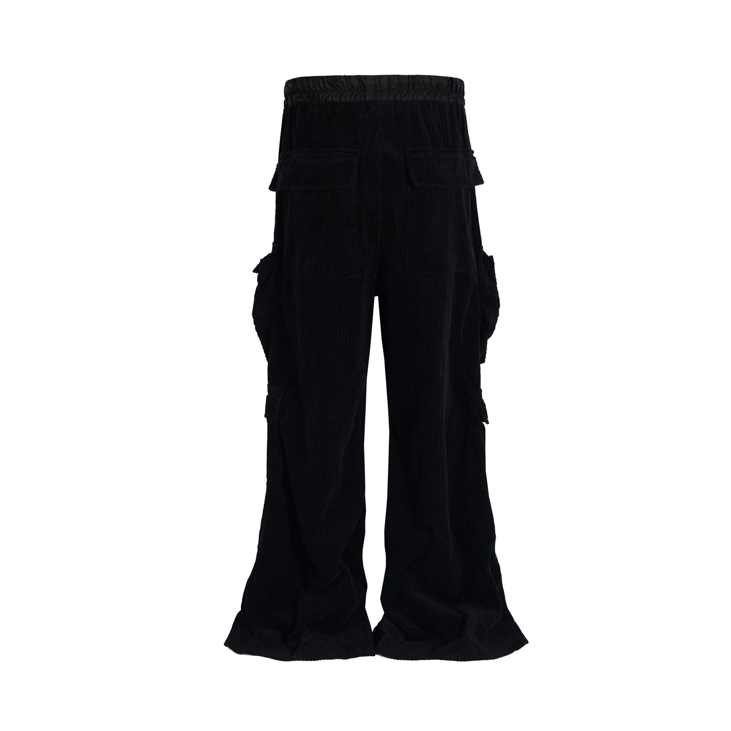 ro style wide leg corduroy pocket baggy cargo pants for men and women drawstring streetwear ropa hombre straight trousers 1 unique cargo style 1241
