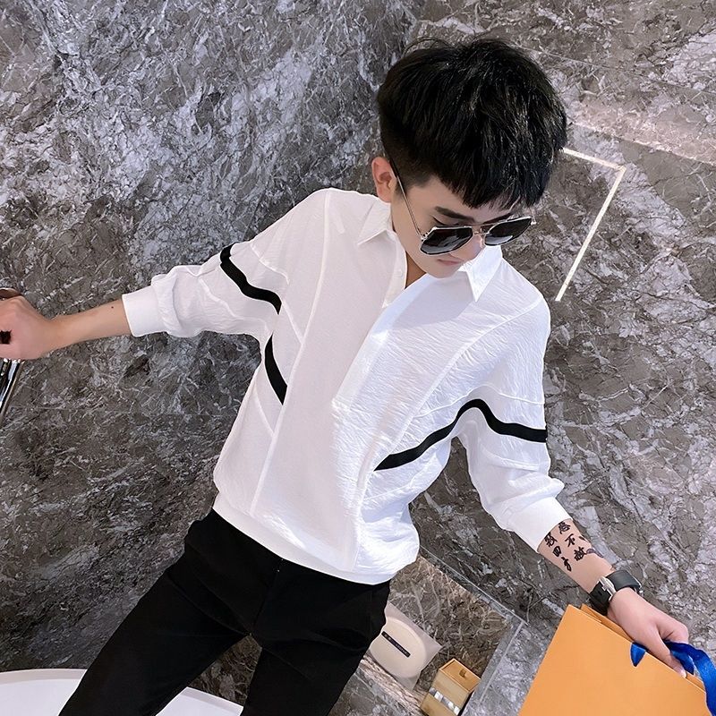 2023 Summer New Fashion Short-sleeved Shirt Men's Korean Shirt Short-sleeved Top Boutique Clothing Simple Style Men Clothing
