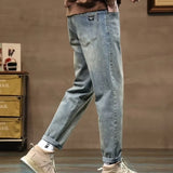 mens harajuku patchwork streetwear graphic print hip hop jeans novelties 2021 casual joggers cargo pants clothes for teenagers sporty tapered joggers