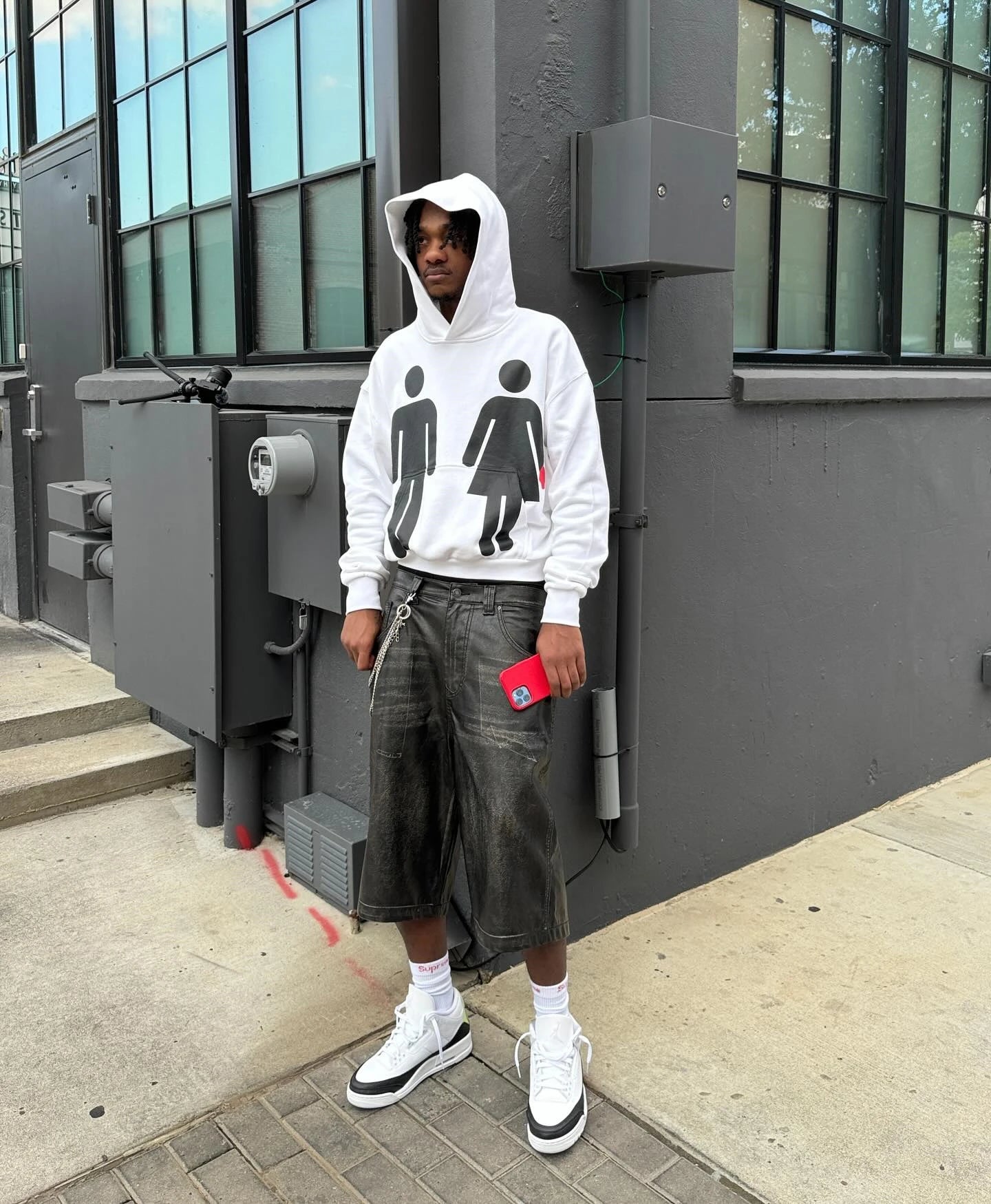 Neon color-block oversized hoodie with 2000s vibes