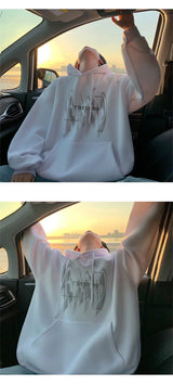 Gothic Letter Print Hoodie – New Gothic Letter Printed Hoodies For Men Autumn Hip Hop Oversized Hooded Sweatshirt Y2K Streetwear Graphic Hoodie Tracksuit | Gothic Drop #11