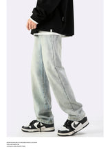 fashion loose streetwear denim basic pants unisex casual zipper jean pant hip hop trousers joggers men straight jeans traf homme unique joggers style 2403