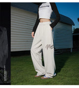 american fashion letter hip hop wide leg pants mens y2k streetwear baggy straight pantalones hombre new gym sports trousers unique default style 519