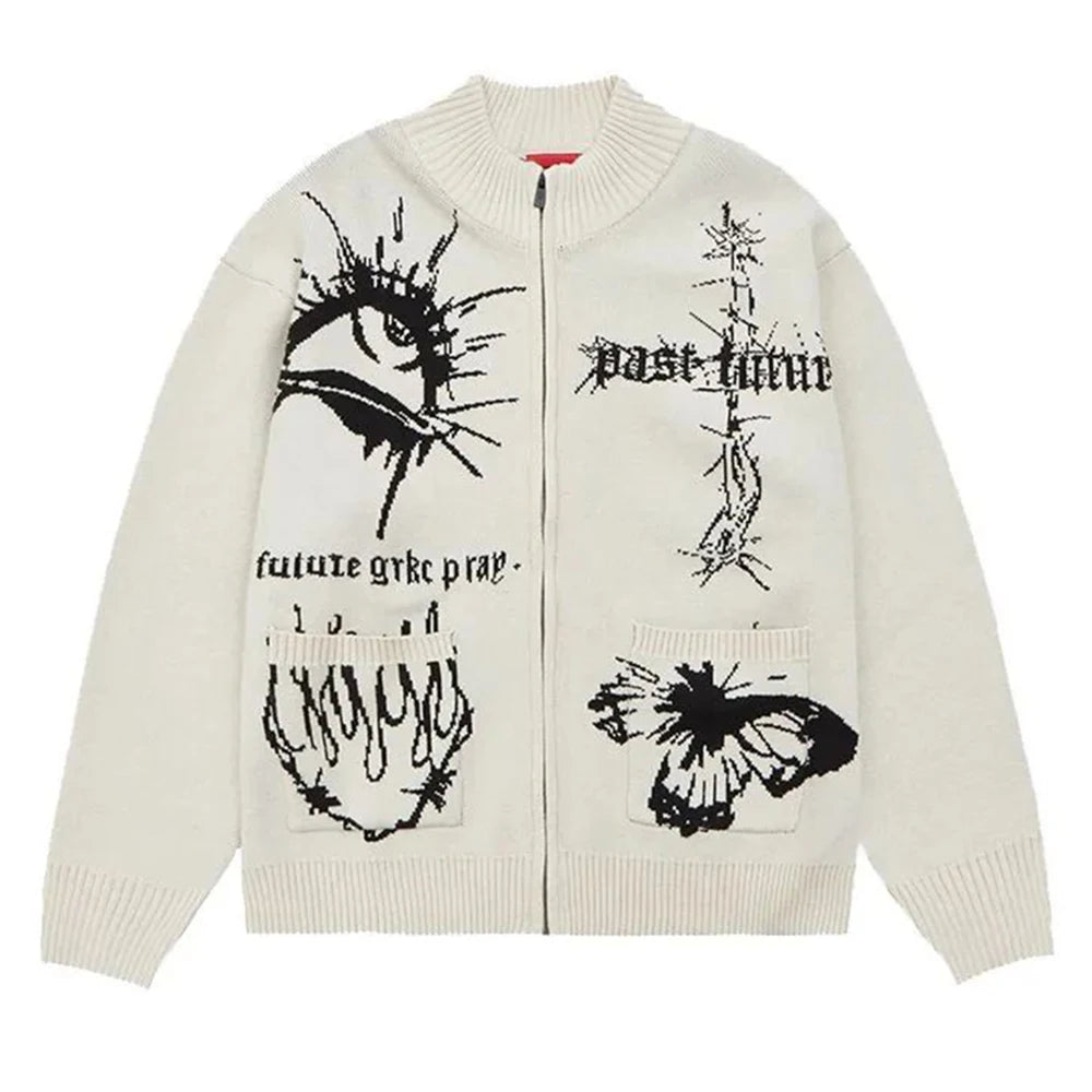 y2k flame streetwear, 2025 trend fit, trendy urban fashion top for men, layered streetwear look