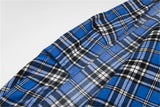 24SS New THUG CLUB Trendy Sword Print High-Street Cotton Vintage Plaid Shirt