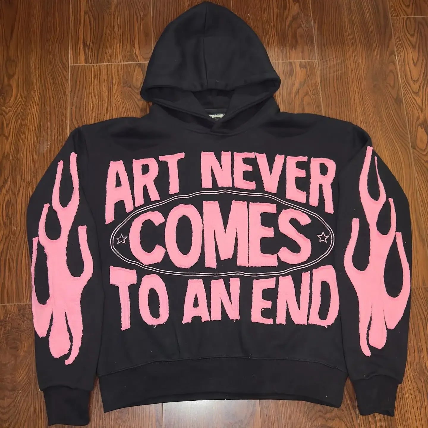 American Fashion Goth Trend Letter Pattern Oversized Hoodie Mens Retro