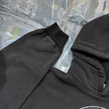 Oversized gothic hoodie with witchcraft pentagram print