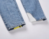 high street floral embroidery patchwork ripped blue jeans pants for male retro straight casual denim trousers oversized jean unique jeans style 1718