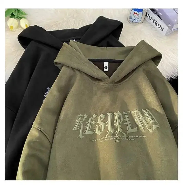 Autumn And Winter Coats For Men American Trendy Brand Loose Suede Swea