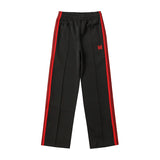 new lake green pants men woman trend loose casual pattern embroidery side edge weaving stripe joggers sweatpants unique joggers style 5387
