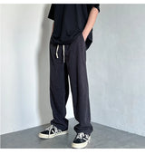4 colors drawstring corduroy pants men fashion cotton casual pants men streetwear hip hop loose straight pants mens trousers unique default style 3745