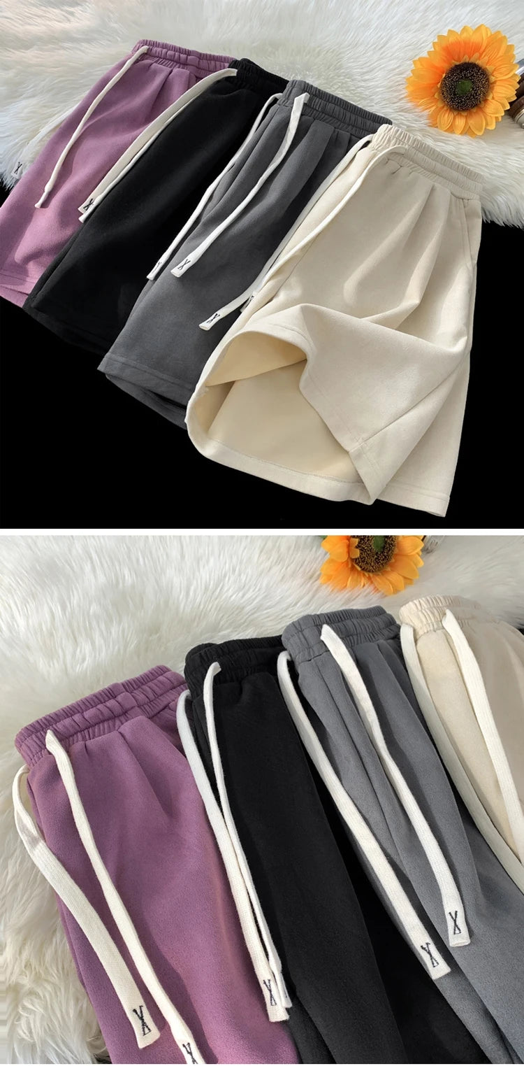 Sadcore Chrome logo – Stylish New Suede Short Sets Hip Hop Street Letter Printing