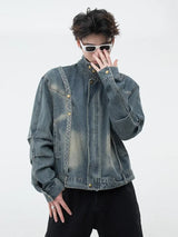 leather varsity jacket, fall winter fit, for men, fall streetwear outfit, oversized style, layered fashion, modern aesthetic, graphic detail