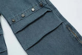 punk rivet denim jeans pants mens 2023 harajuku streetwear bottom zipper cotton casual oversize joggers straight pants trousers unique joggers style 4478