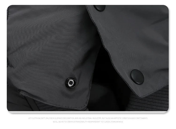 Brand New 2023 Mens Ninja Functional Dual Zipper Parkas Windproof Hooded Jacket Puffers Pockets Outdoor Work Coats Thicken #633