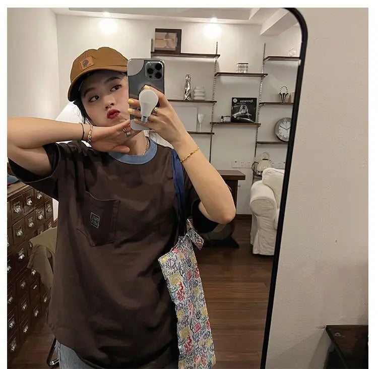 Gothic Oversized shirt – Korean Retro Summer T Shirt For Men And Women Loose Casual R