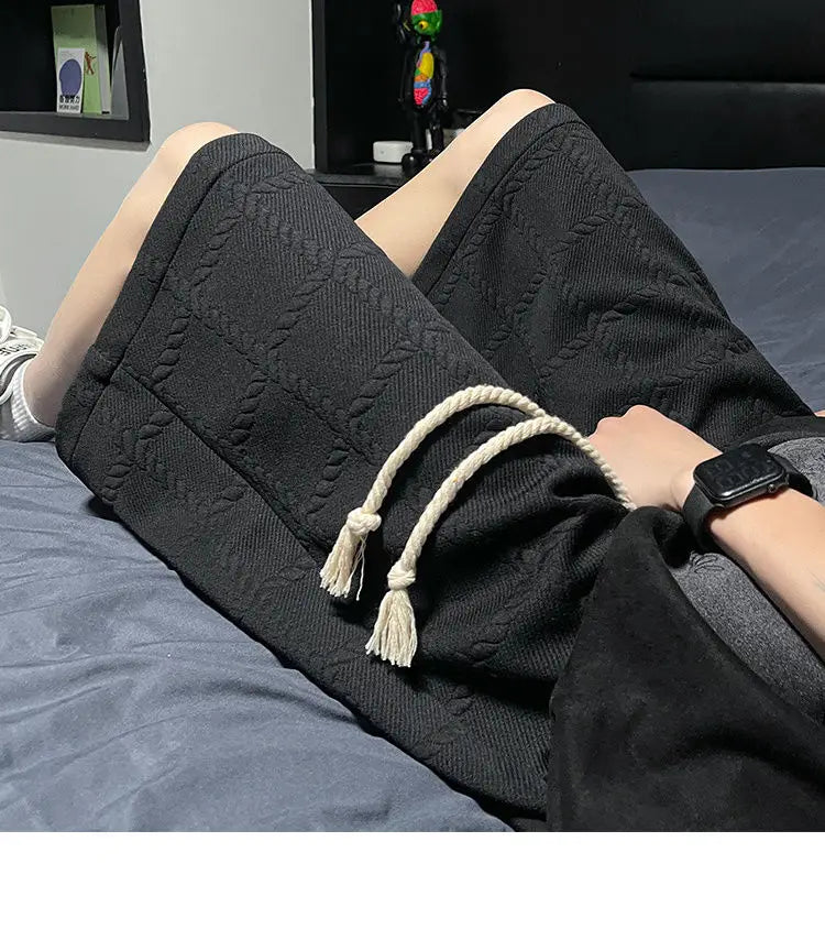 korean style niche casual shorts men summer workwear five point pants design trendy brand loose couple style retro sports pants unique shorts style 2161