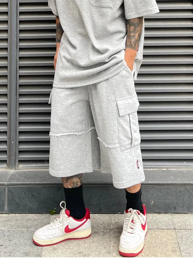 men casual sweatpant elastic waist streetwear track drawstring capris pants new fashion loose trousers hip hop baggy joggers streetwear sweatpants