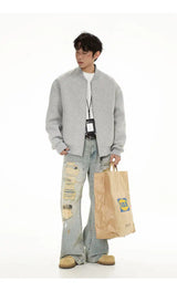 retro baseball outerwear, daily essential, men's streetwear fashion, trendy oversized fit, urban techwear design, modern hip 
