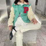 graphic hop wear japanese-retro-letter-and-daisy-embroidery-contrast-color-thick-woolen-jacket-for-men-and-women-streetwear-casual-winter-coat design print unisex fashion 357f88 style urban image premium everyday material oversized style high streetwear fit casual - hip essential quality streetwear design ID 8eb42