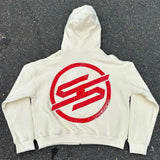 Darkwear street hoodie with occult-inspired graphics