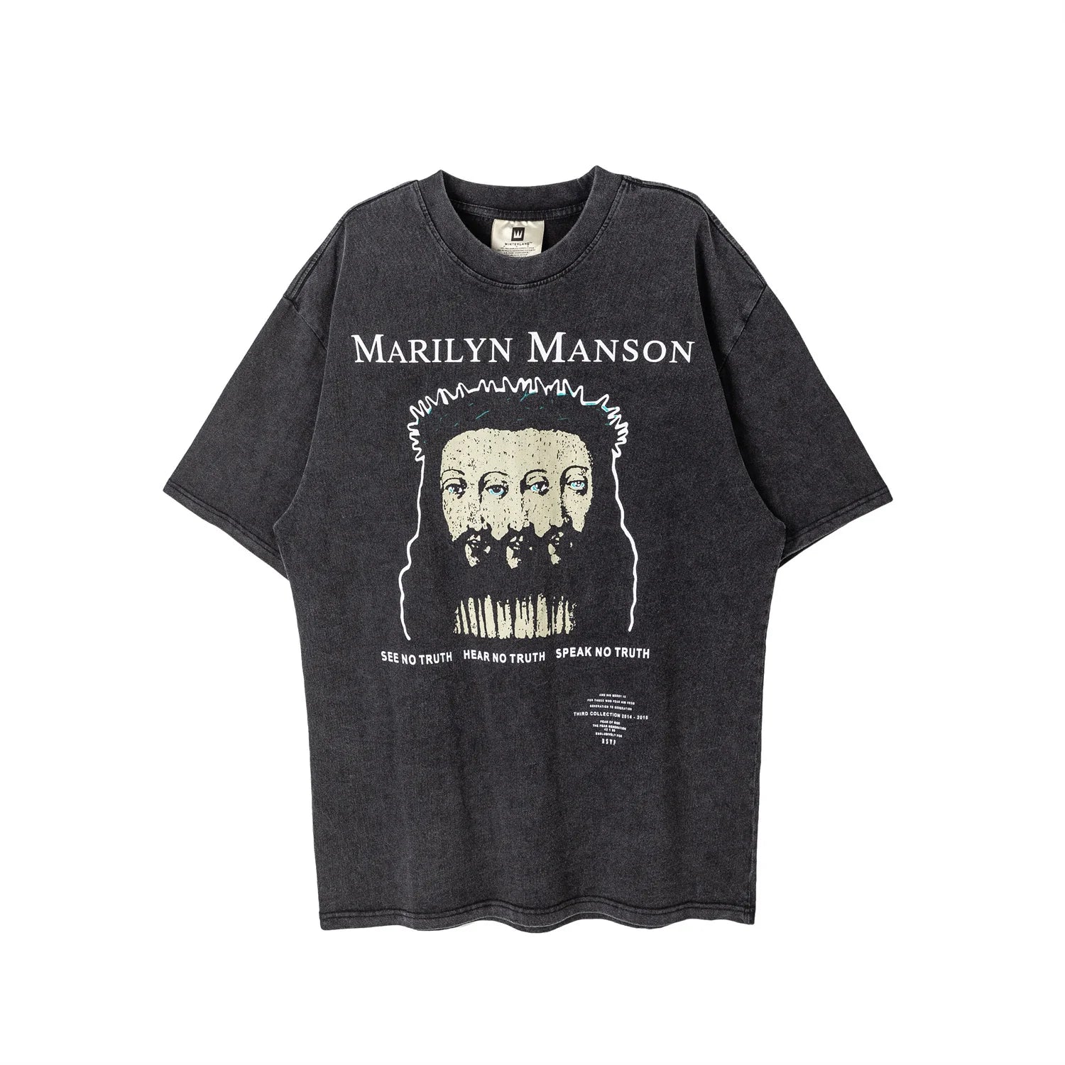Harajuku oversized shirt featuring summer retro vintage rock band tee portrait print cotton high street casual loose t shirt for men