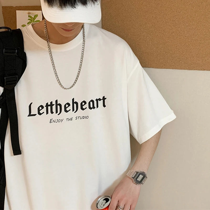 Y2k Graphic tee – Mens Streetwear T Shirt Summer Harajuku Fashion Letter Goth