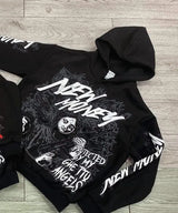 2024 Hoodie American Retro Dark Print Womens Fashion Harajuku Casual L