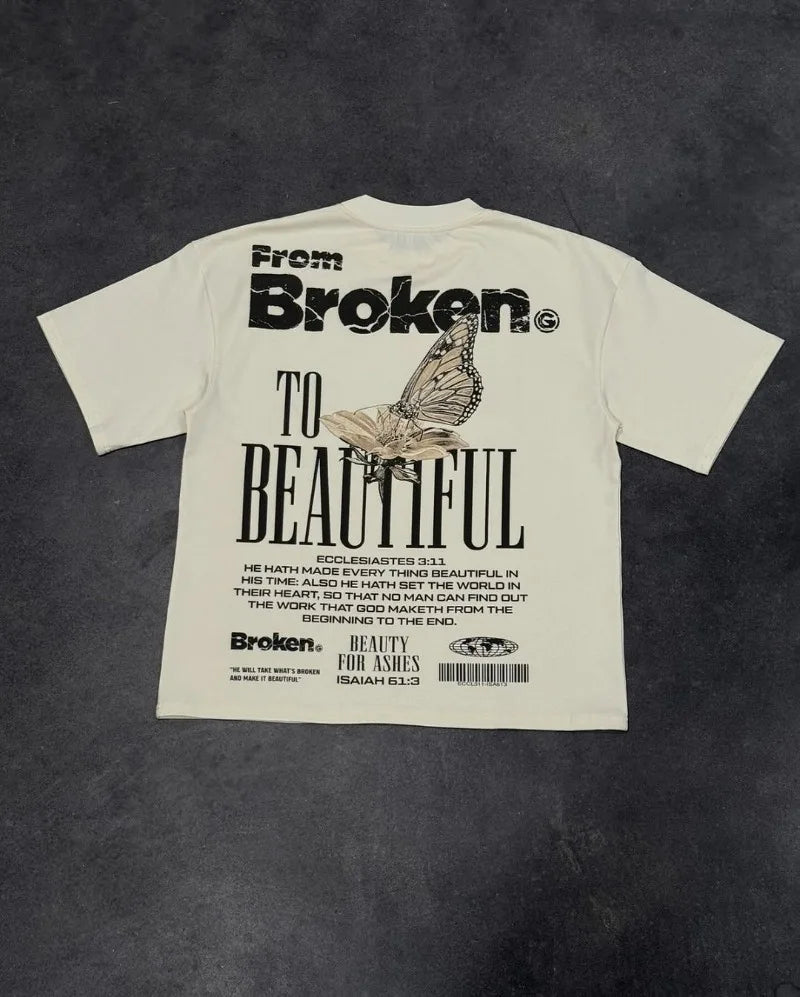 American Street Fashion Retro Clothing Y2k Letter Printed Short-sleeved Tops Men Harajuku Casual Loose Oversized T-shirts Women