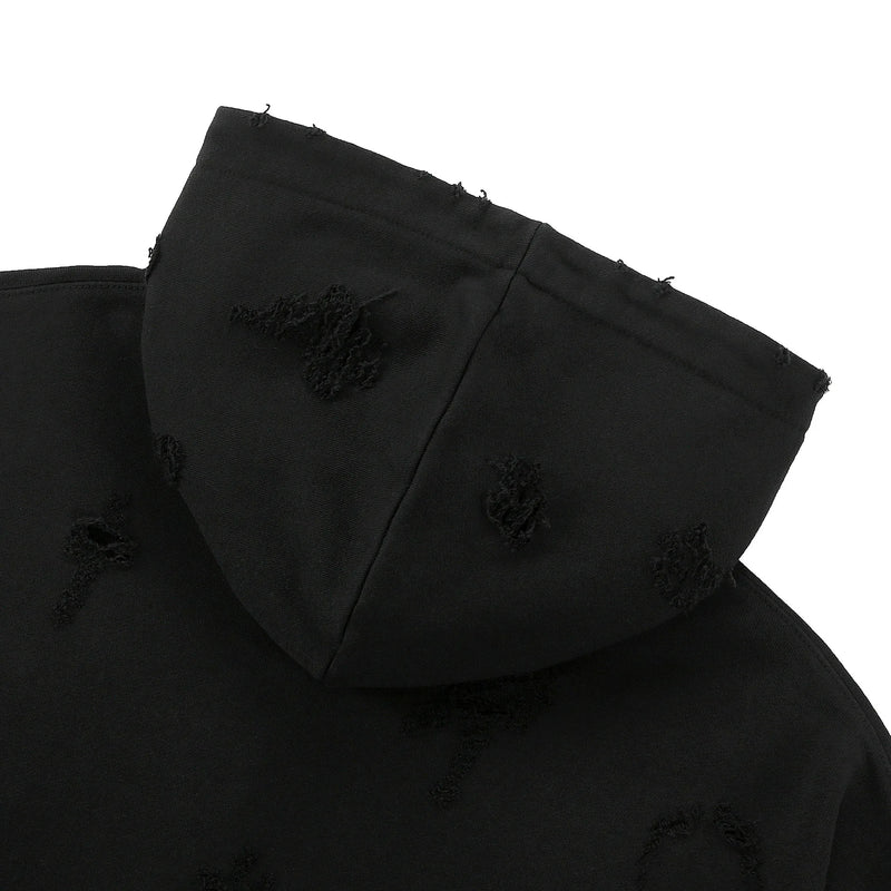 New 2023 Luxury Men Undermycar Wash Old Holes Gentleman Hoodies Hoody