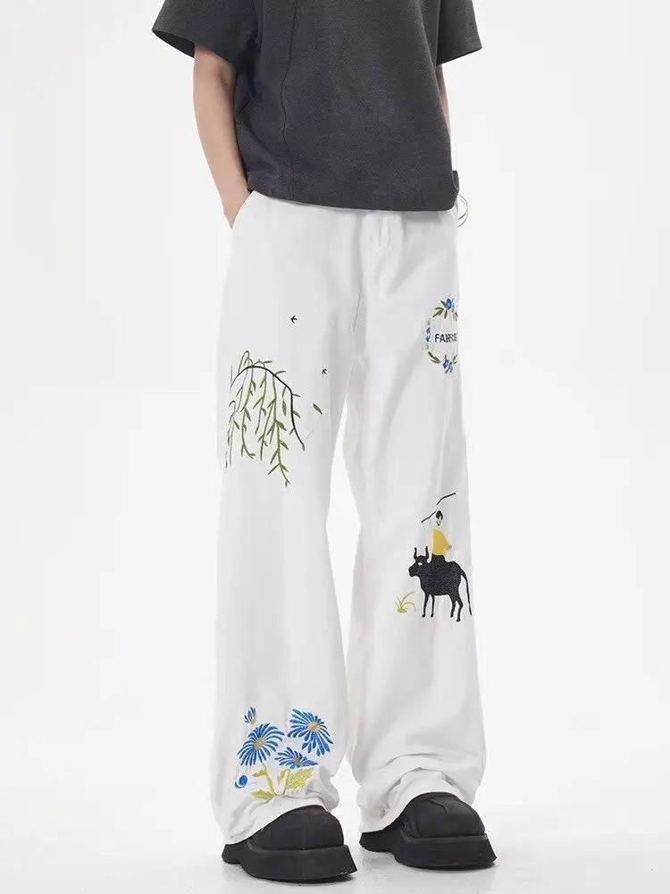 graffiti print straight leg casual pants y2k pants street dance hip hop vintage sports pants for women trendy cool new trousers unique default style 1696
