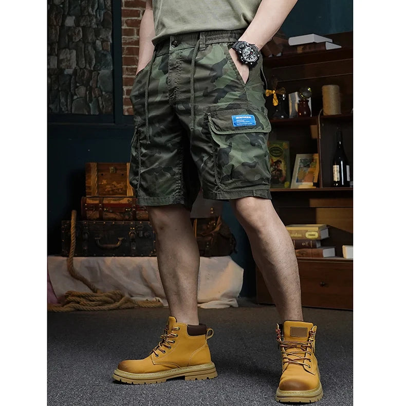 summer cargo shorts mens loose five pocket multi pocket outdoor motorcycle camouflage pants mens shorts unique cargo style 996