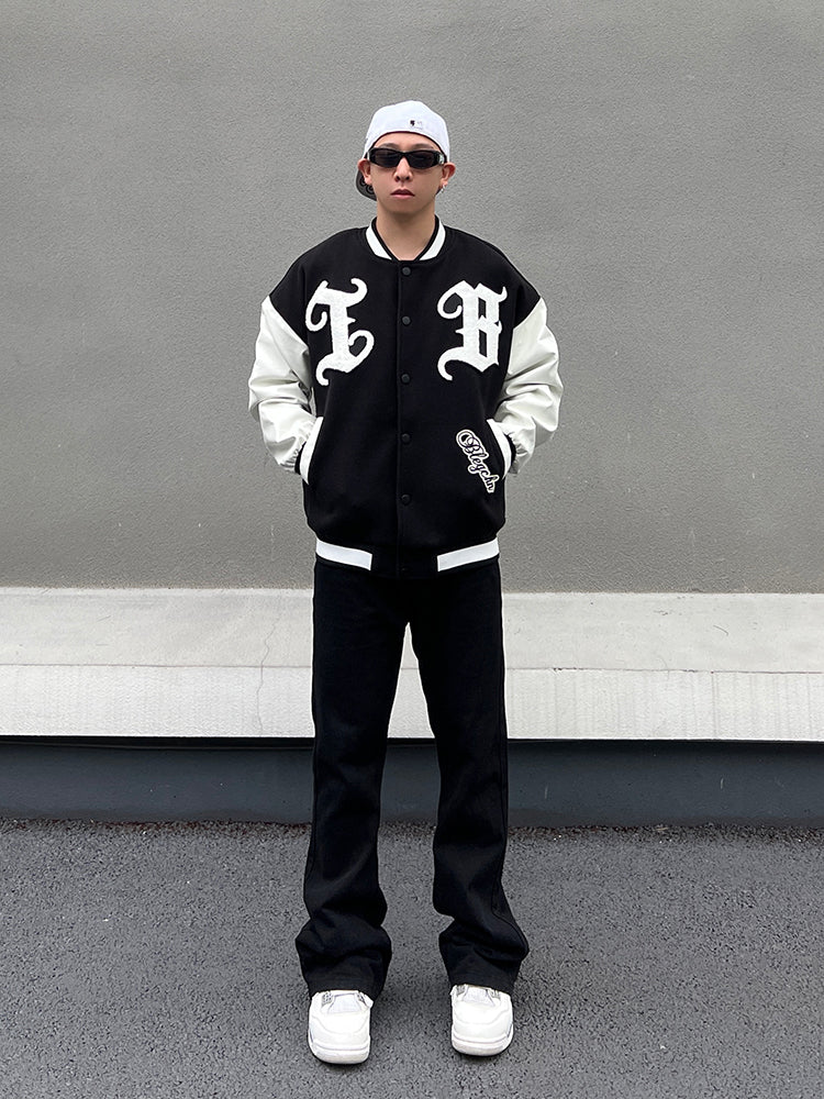 mens embroidery baseball jackets and coats casual single button patchwork hip hop streetwear warm bomber jacket outerwear nan - variant style 8782fa for streetwear fashion