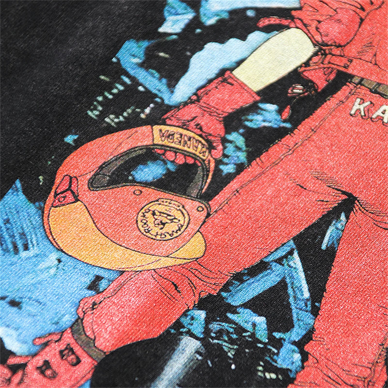 grunge oversized shirt featuring summer vintage retro anime print high street hip pop cotton washed tops t shirt