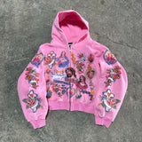 Retro Oversized Sportswear Fashionable Luxury Brand Revived King Print