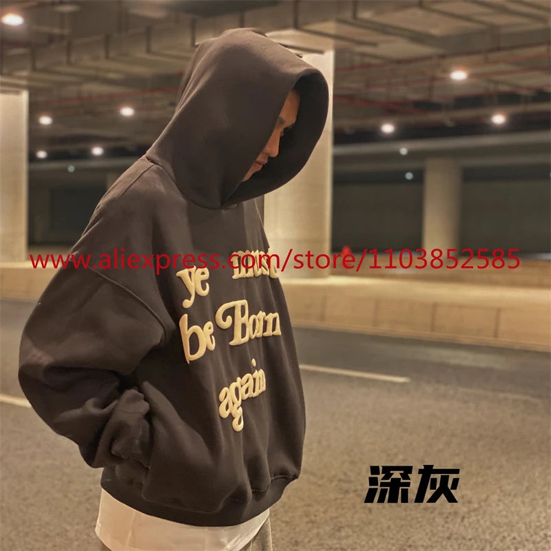 Autumn Winter New 2024 Vintage American Long Sleeved Hoodie Mens Heavy