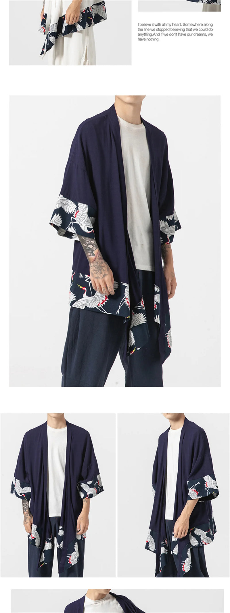 Japanese Kimono Cardigan Men Summer New Haori Samurai Kimonos Karate Streetwear Shirt Kimono Japones Mens Haori Yukata