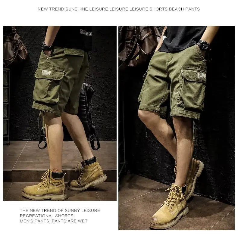 Man Cargo Shorts 2024 Summer Men's Fashion Cotton Casual Loose Japanese Korea Hip Hop y2k shorts Streetwear Multipocket Shorts