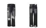 knee destroy big holes high street pants mens casual harajuku zipper straight trousers hip hop fashion streetwear baggy joggers unique joggers style 2919