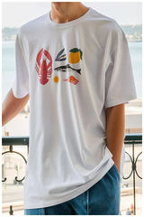 Vaporwave Static Tee – Emoji Field Graphic with Glitch Font