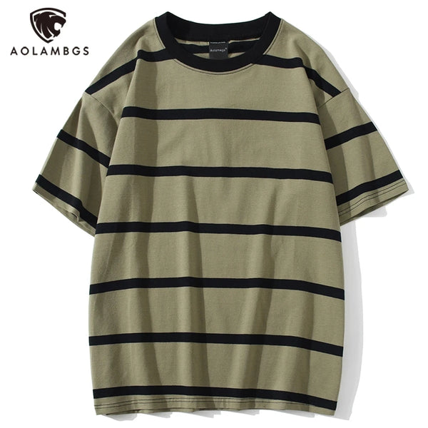 Y2k Vintage t-shirt – Aolamegs Men T Shirt Color Block Print 3 Color Optional Tee