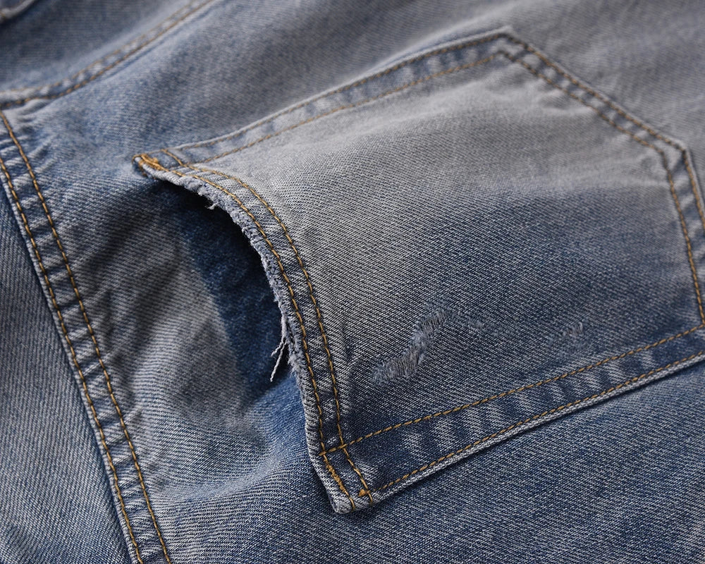 washed hole patchwork frayed blue baggy jeans mens straight y2k ripped pantalones hombre denim pants streetwear loose cargos unique cargo style 5680