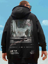 Gothic Print Men Hoodies Japanese Harajuku Fashion Hooded Sweatshirts