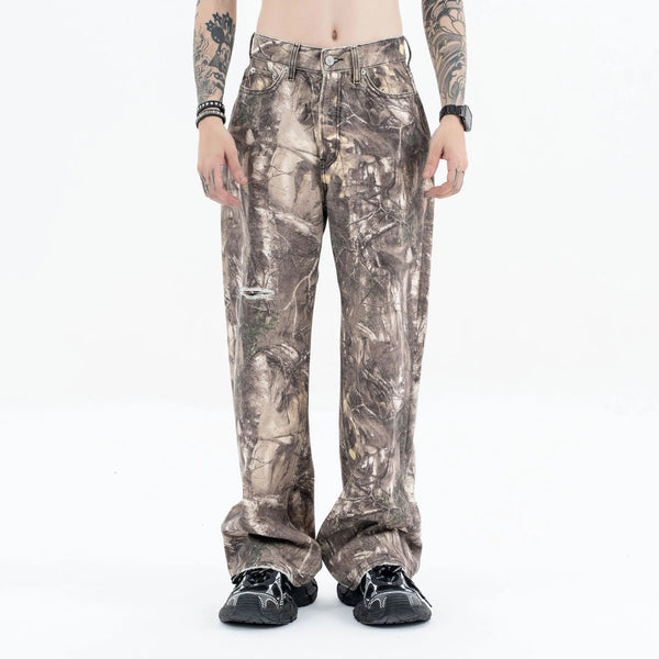 2024AW dry wood camo jeans
