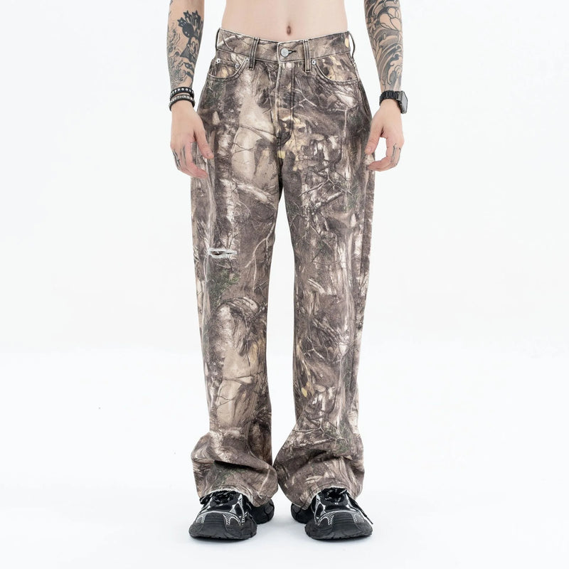 2024AW dry wood camo jeans