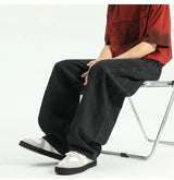 new vintage men s patchwork baggy jeans draped straight leg denim trousers autumn korean fashion high street casual y2k jean unique jeans style 548