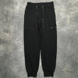 high new novelty cotton luxury men metal rivets pockets comfortable classic paisley 4 white casual pants sweatpants thicken m2 unique joggers style 4346