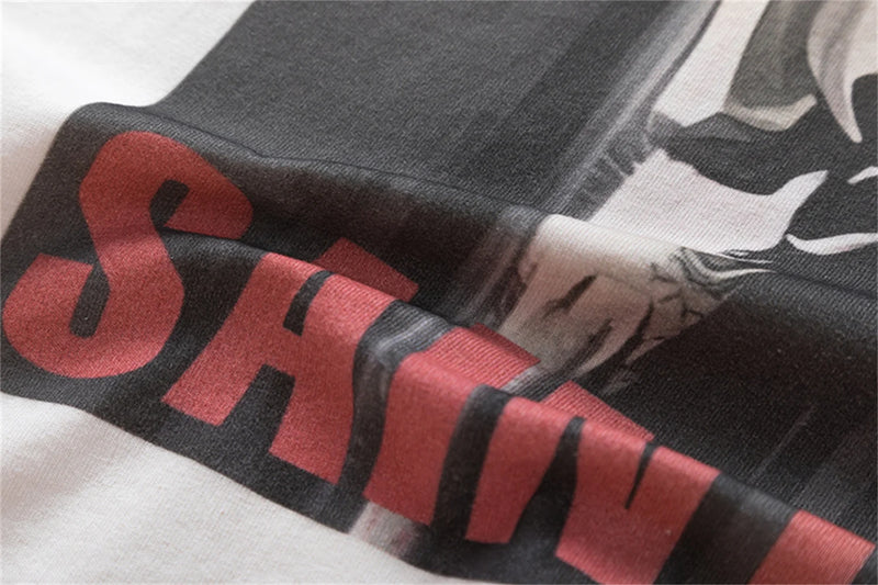 trapwear aesthetic print tee featuring summer vintage retro letter print high street loose casual cotton t shirt tops